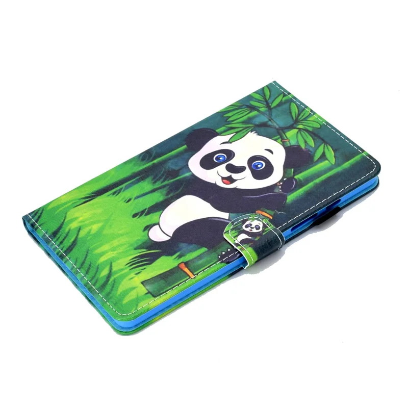 Pattern Printing Design Leather Full Protection Tablet Case for Samsung Galaxy Tab A7 Lite T220 / T225 - Panda and Bamboo