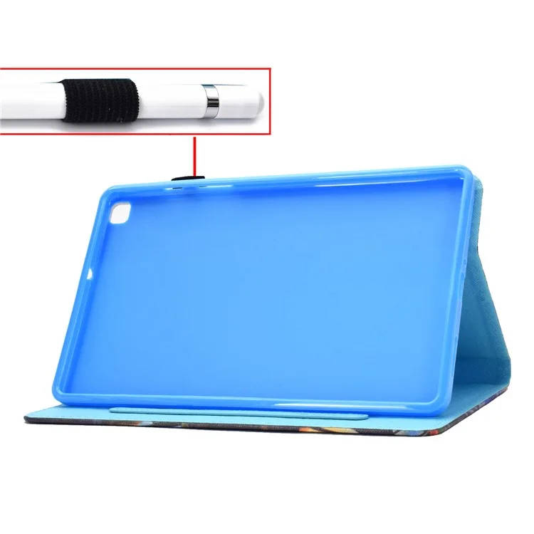 Étui de protection en cuir pour tablette à motif imprimé pour Samsung Galaxy Tab A7 Lite T220 / T225 - Deux papillons