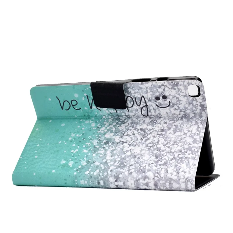 Pattern Printing Design Leather Tablet Case for Samsung Galaxy Tab A7 Lite 8.7-inch T220 / T225 - Be Happy