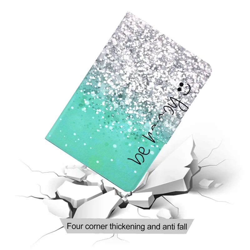 Pattern Printing Design Leather Tablet Case for Samsung Galaxy Tab A7 Lite 8.7-inch T220 / T225 - Be Happy