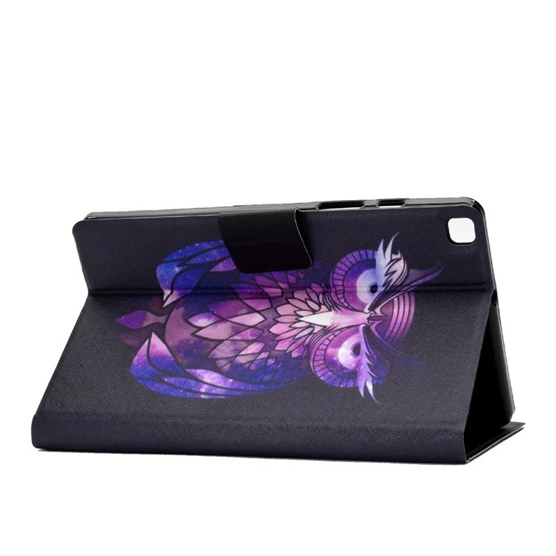 Tabletterning i læder med trykt design til Samsung Galaxy Tab A7 Lite 8,7 tommer T220 / T225 – Ugle