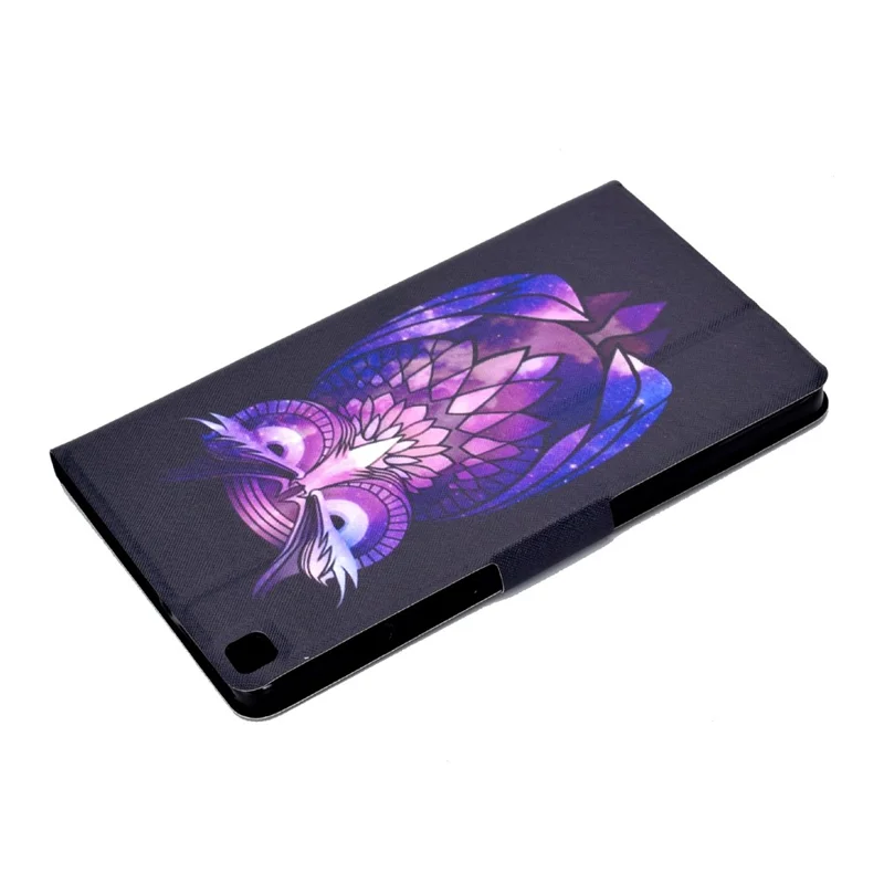 Tabletterning i læder med trykt design til Samsung Galaxy Tab A7 Lite 8,7 tommer T220 / T225 – Ugle