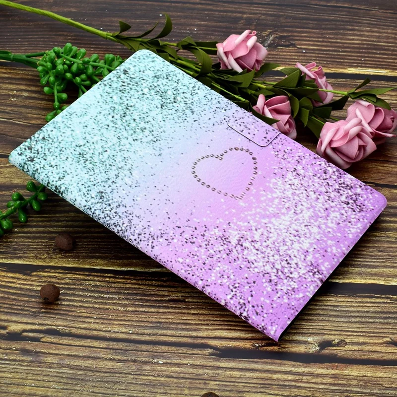 Pattern Printing Design Leather Tablet Case for Samsung Galaxy Tab A7 Lite 8.7-inch T220 / T225 - Heart