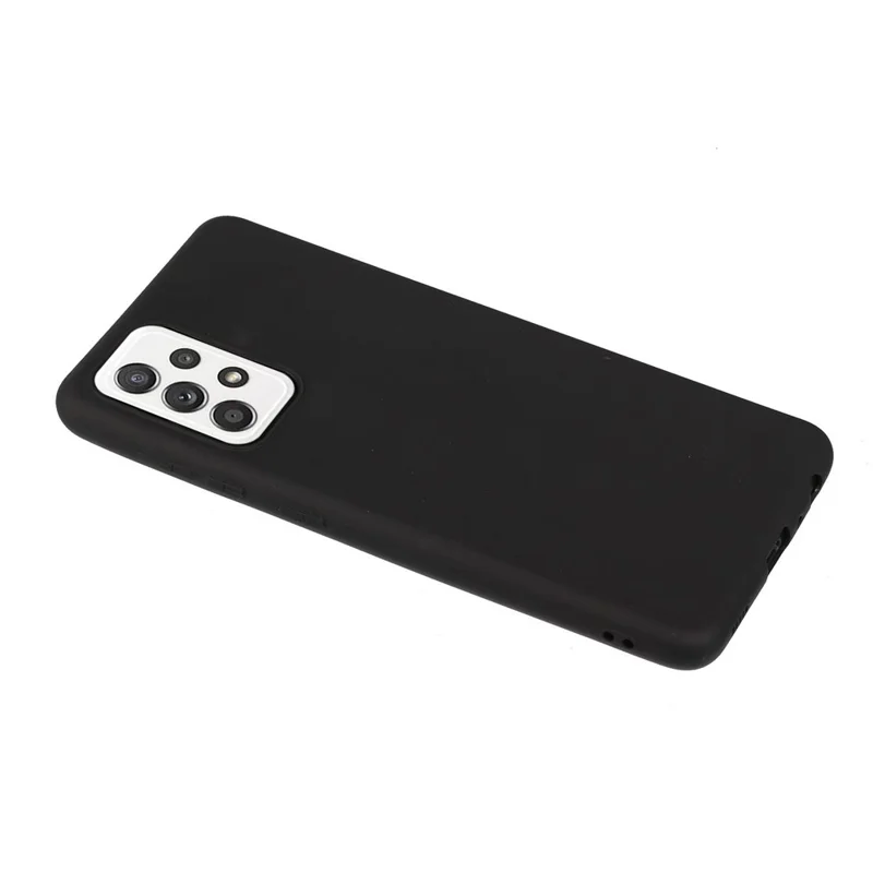 Matte Skin Shockproof TPU Phone Case Shell Cover for Samsung Galaxy A72 5G / 4G - Black