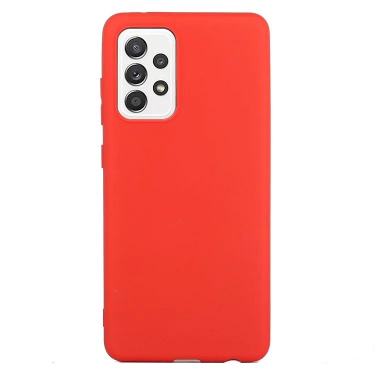 Couverture de Boîtier de Téléphone TPU à Étalage à la Peau Mate Pour Samsung Galaxy A52 5G / 4g / A52s 5G - Rouge