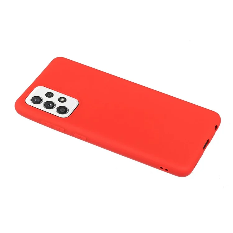 Cubierta de la Caja Del Teléfono TPU de la Piel Mate Para Samsung Galaxy A52 5G/4G / A52s 5G - Rojo