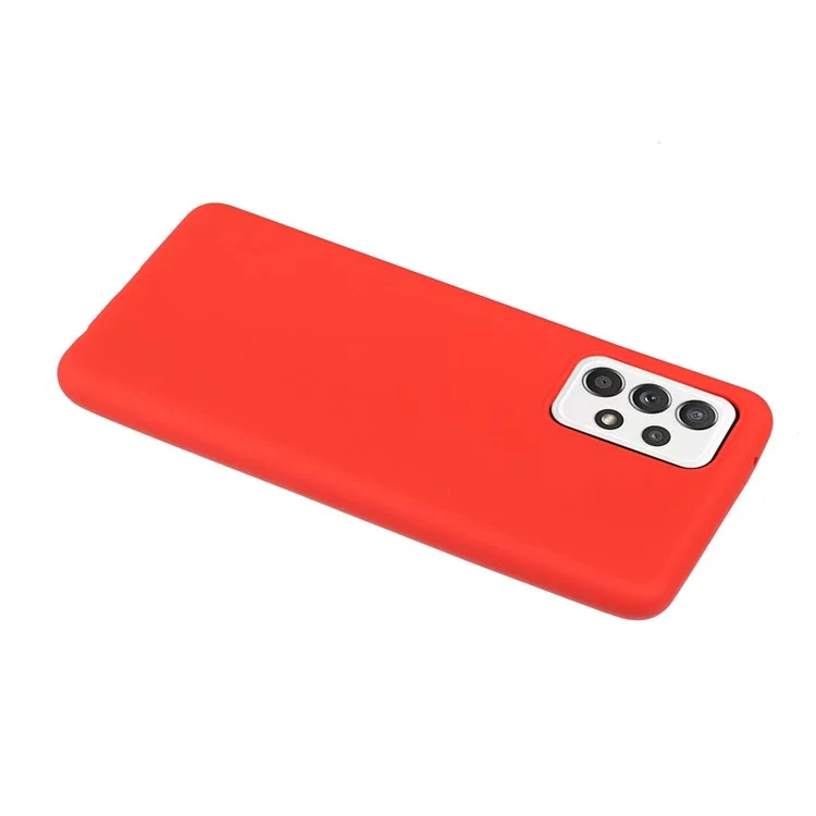 Cubierta de la Caja Del Teléfono TPU de la Piel Mate Para Samsung Galaxy A52 5G/4G / A52s 5G - Rojo