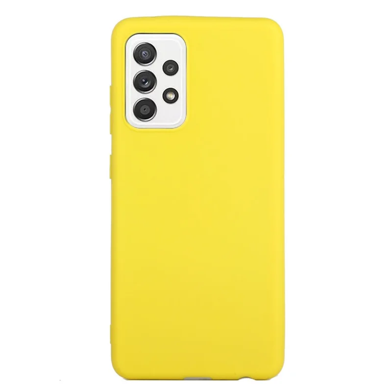 Matte Skin Shockproof TPU Phone Case Cover for Samsung Galaxy A52 5G/4G / A52s 5G - Yellow