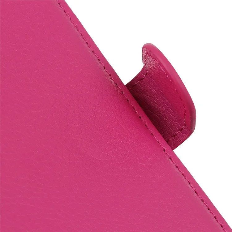 Para Samsung Galaxy A22 5G (versão europeia) Estilo Clássico Textura de Litchi Capa de Carteira de Couro PU para Telefone Celular - Rosa