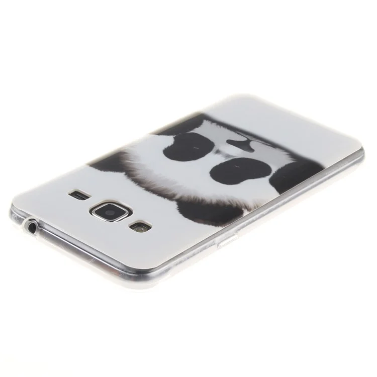 IMD Clear TPU Back Cover for Samsung Galaxy J3 (2016) / J3 - Adorable Panda