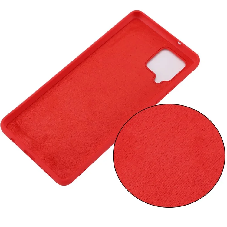 Funda blanda de silicona líquida con correa práctica para Samsung Galaxy F62/M62 - Rojo