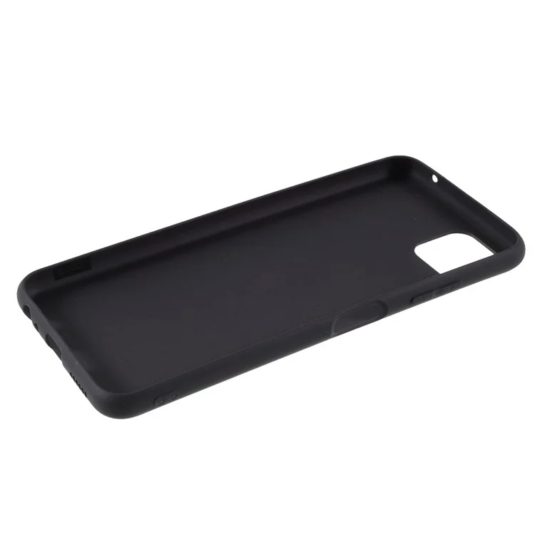 Custodia protettiva per telefono cellulare a doppia faccia opaca in TPU per Samsung Galaxy A22 5G (versione EU) - Nero