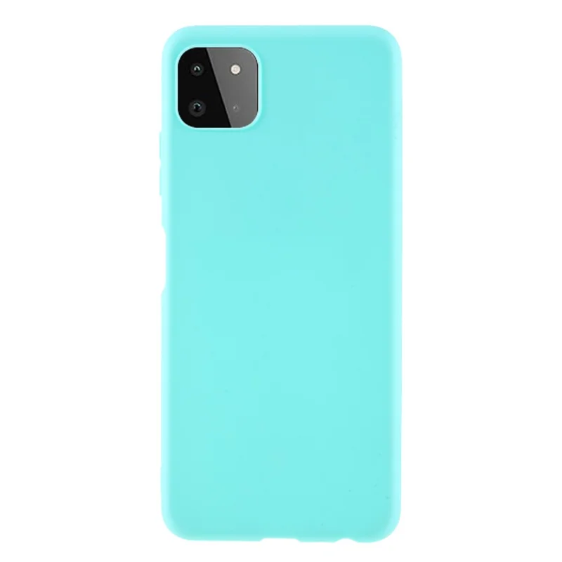 Double-Sided Matte TPU Mobile Phone Case Protector Cover for Samsung Galaxy A22 5G (EU Version) - Lake Blue