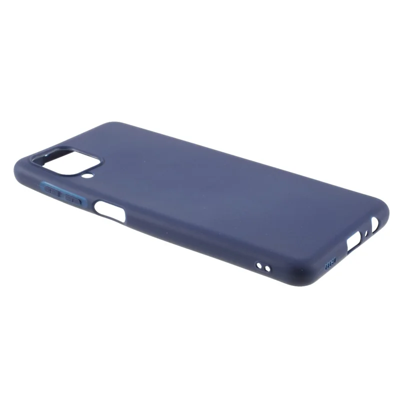 Double-Sided Matte TPU Phone Protective Case Cover Shell for Samsung Galaxy M12 - Dark Blue