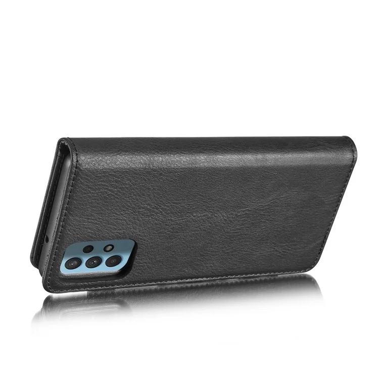 DG.MING Carteira de couro destacável 2 em 1 Capa TPU para Samsung Galaxy A32 4G (Versão UE) - Preto 
