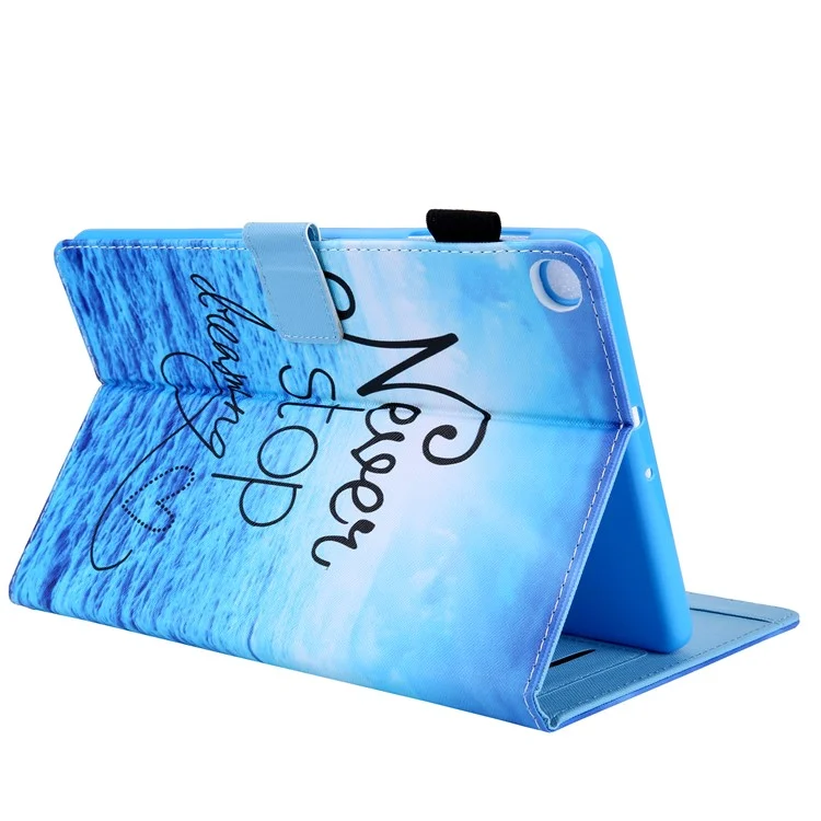 Чехол для планшета Samsung Galaxy Tab A7 Lite 8.7 (2021) T220 / T225 с рисунком, подставкой и отделением для карт - Никогда не переставай мечтать