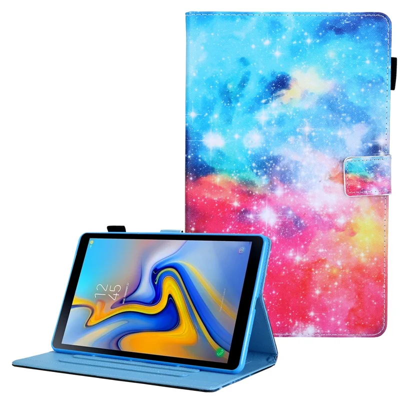 Pattern Printing Leather Tablet Case Stand with Card Holder for Samsung Galaxy Tab A7 Lite 8.7 (2021) T220/T225 - Universe