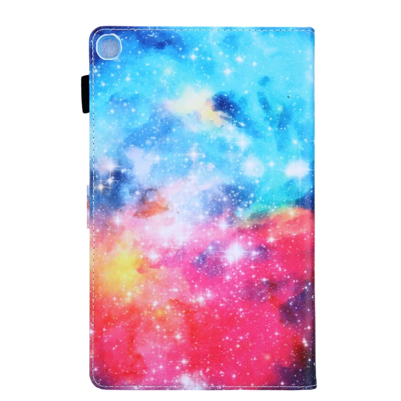 Pattern Printing Leather Tablet Case Stand with Card Holder for Samsung Galaxy Tab A7 Lite 8.7 (2021) T220/T225 - Universe