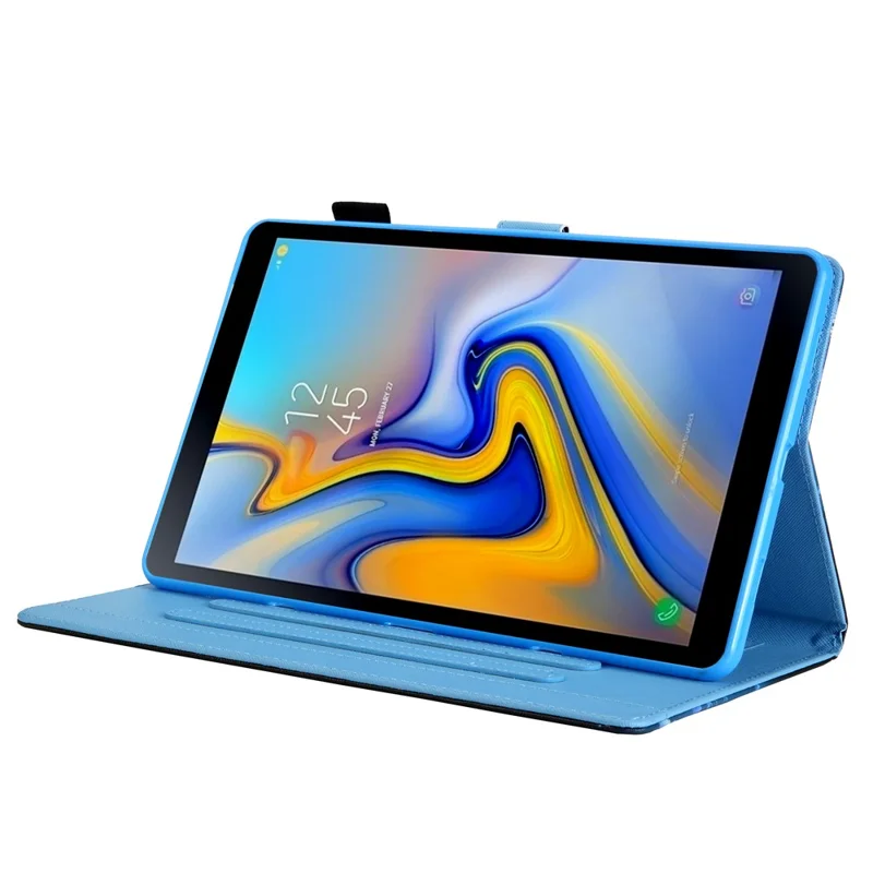 Pattern Printing Leather Tablet Case Stand with Card Holder for Samsung Galaxy Tab A7 Lite 8.7 (2021) T220/T225 - Universe