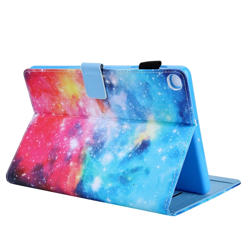 Pattern Printing Leather Tablet Case Stand with Card Holder for Samsung Galaxy Tab A7 Lite 8.7 (2021) T220/T225 - Universe