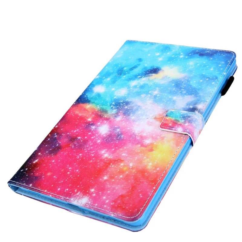 Pattern Printing Leather Tablet Case Stand with Card Holder for Samsung Galaxy Tab A7 Lite 8.7 (2021) T220/T225 - Universe