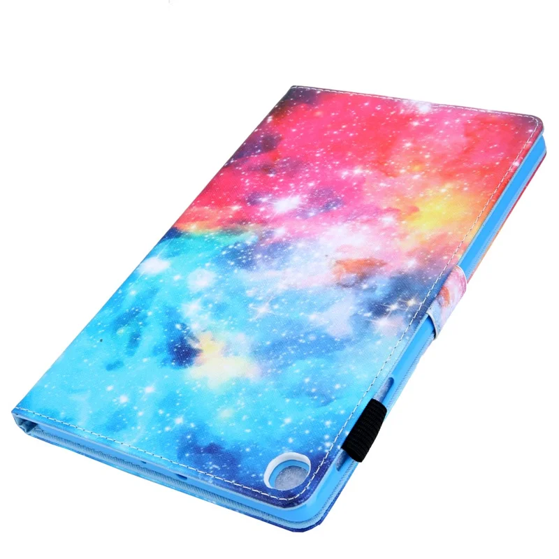 Pattern Printing Leather Tablet Case Stand with Card Holder for Samsung Galaxy Tab A7 Lite 8.7 (2021) T220/T225 - Universe