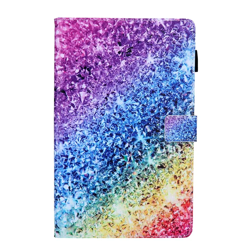 Pattern Printing Leather Tablet Case Stand with Card Holder for Samsung Galaxy Tab A7 Lite 8.7 (2021) T220 / T225 - Multi-Color