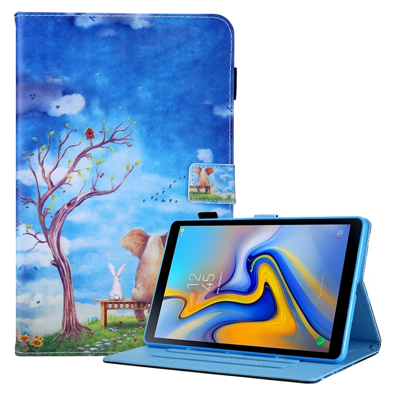 Pattern Printing Card Holder Shockproof Leather Tablet Case for Samsung Galaxy Tab A7 Lite 8.7 (2021) T220/T225 - Tree