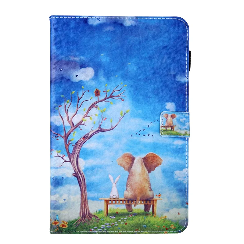 Pattern Printing Card Holder Shockproof Leather Tablet Case for Samsung Galaxy Tab A7 Lite 8.7 (2021) T220/T225 - Tree