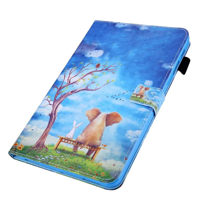 Pattern Printing Card Holder Shockproof Leather Tablet Case for Samsung Galaxy Tab A7 Lite 8.7 (2021) T220/T225 - Tree