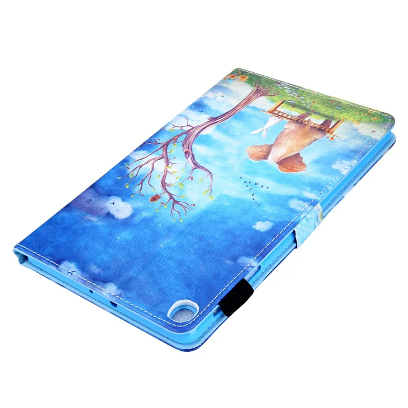 Pattern Printing Card Holder Shockproof Leather Tablet Case for Samsung Galaxy Tab A7 Lite 8.7 (2021) T220/T225 - Tree