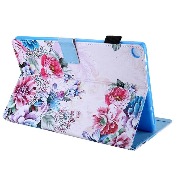Modèle D'impression Princement Case de Tablette en Cuir Étocal Pour Samsung Galaxy Tab A7 Lite 8.7 (2021) T220 / T225 - Fleur Colorée