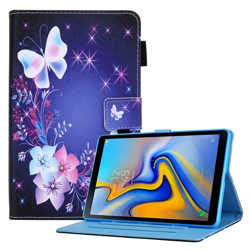 Pattern Printing Stand Leather Protector Case Shell for Samsung Galaxy Tab A7 Lite 8.7 (2021) T220/T225 - Butterfly and Flower