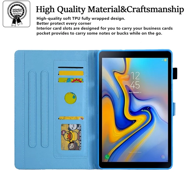 Funda de Cuero con Estampado de Patrón para Tablet Samsung Galaxy Tab A7 Lite 8.7 (2021) T220 / T225 - Girasol