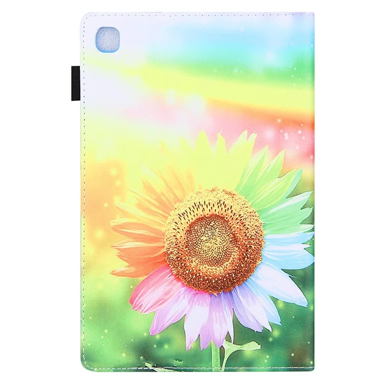 Funda de Cuero con Estampado de Patrón para Tablet Samsung Galaxy Tab A7 Lite 8.7 (2021) T220 / T225 - Girasol