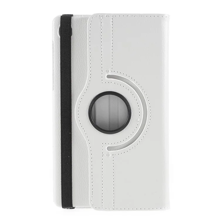 Custodia in pelle con texture lichee girevole a 360° per Samsung Galaxy A7 Lite 8.7 pollici T220 / T225 - Bianco 