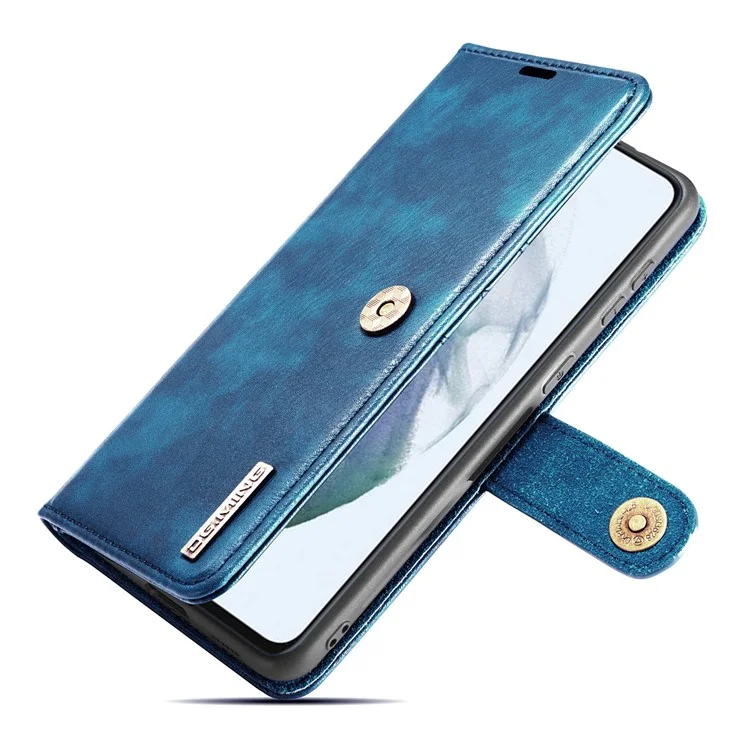 DG.MING per Samsung Galaxy S21 FE Custodia a portafoglio 2-in-1 rimovibile in pelle divisa Supporto a libro Custodia magnetica per telefono - Blu