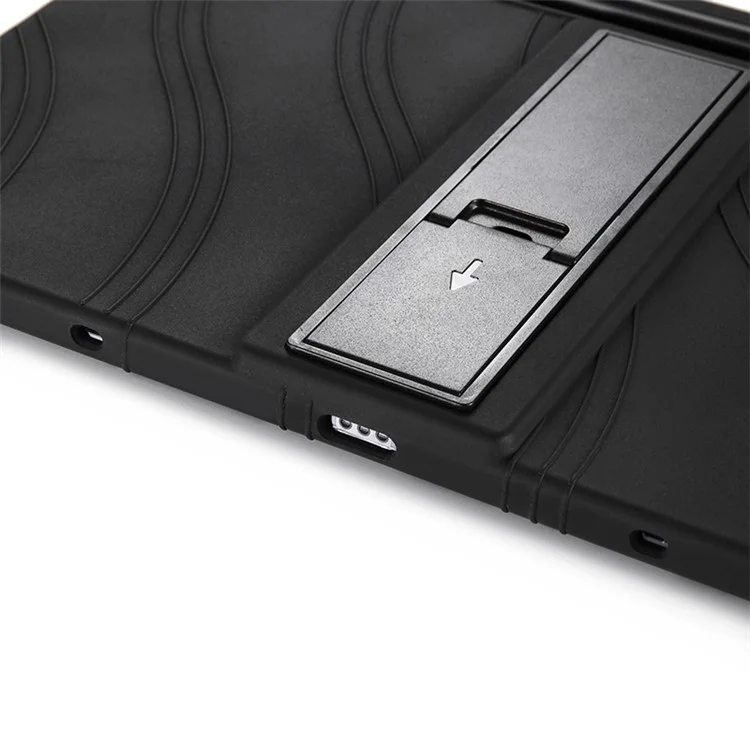 Cubierta de Tableta de Silicona Con Soporte Deslizante Para Samsung Galaxy Tab S8/S7 - Negro