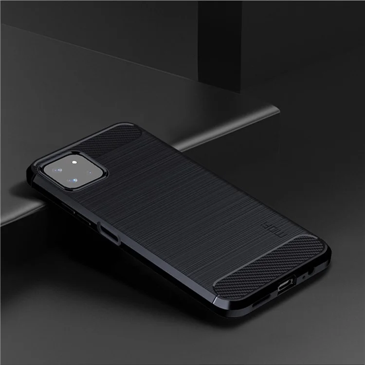 MOFI Well-Protected Brushed Carbon Fiber Design Soft TPU Cover для Samsung Galaxy A22 5G (EU Version) - Синий