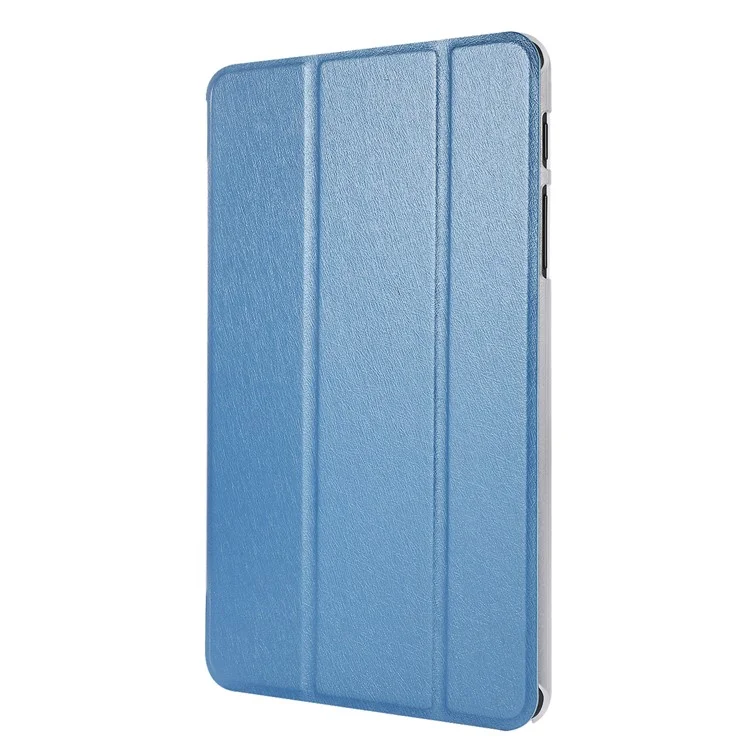 Texture de Texture en Soie Tablet Tri Fold Stand Case Pour Samsung Galaxy Tab A7 Lite 8,7 Pouces - Bleu