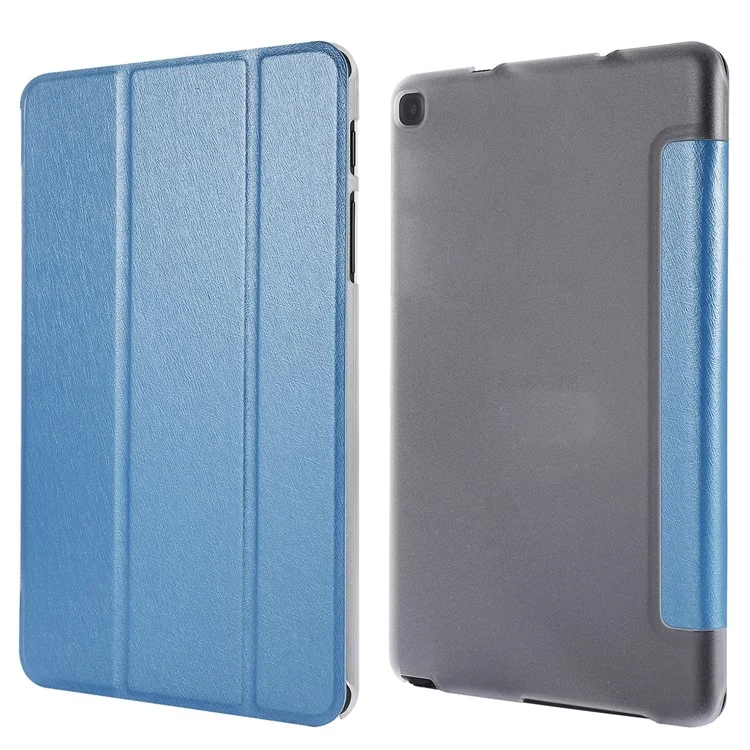 Texture de Texture en Soie Tablet Tri Fold Stand Case Pour Samsung Galaxy Tab A7 Lite 8,7 Pouces - Bleu