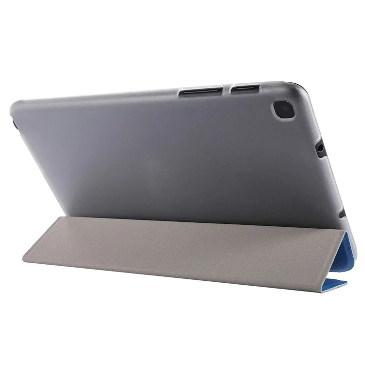 Texture de Texture en Soie Tablet Tri Fold Stand Case Pour Samsung Galaxy Tab A7 Lite 8,7 Pouces - Bleu