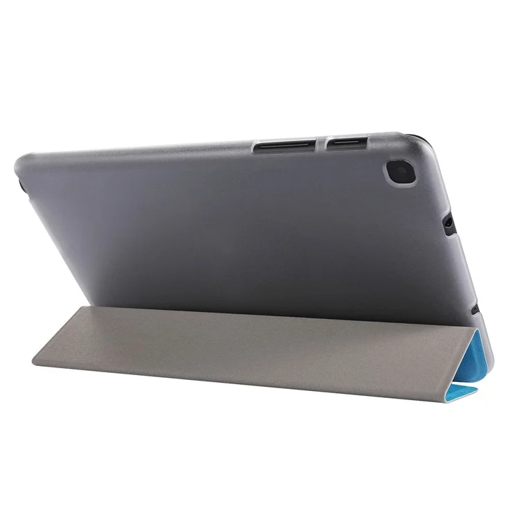 Caso Tri-fold de Couro de Couro de Textura de Seda Para Samsung Galaxy Tab A7 Lite 8,7 Polegadas - Rosa