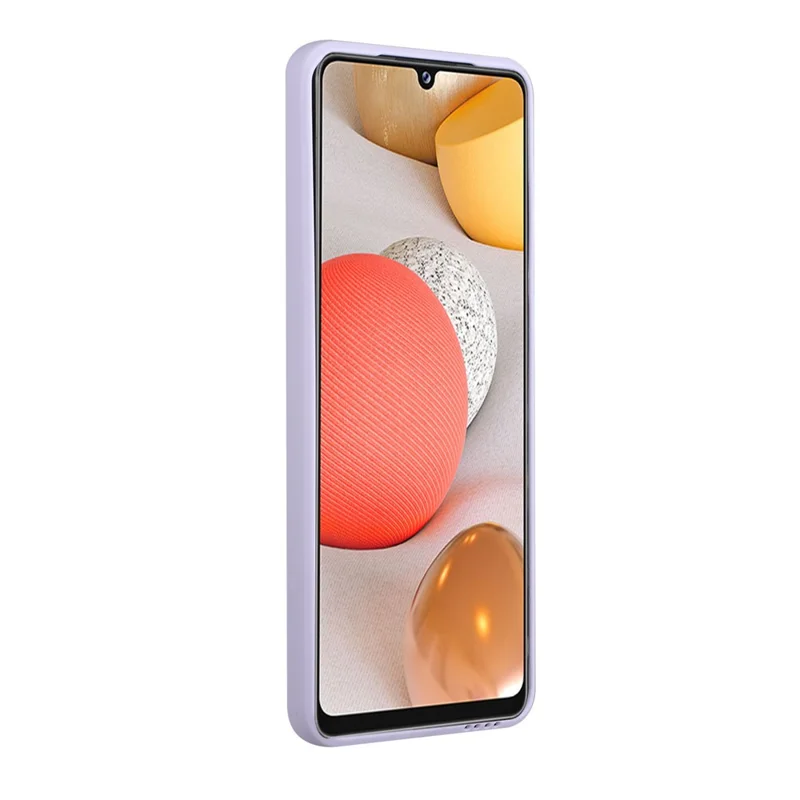 Soft TPU Phone Case Cover with Card Slot for Samsung Galaxy A12 - Light Purple