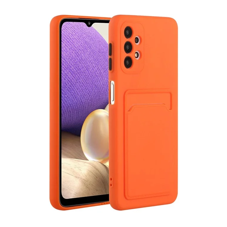 For Samsung Galaxy A52 4G/5G / A52s 5G Card Slot Flexible TPU Phone Case - Orange