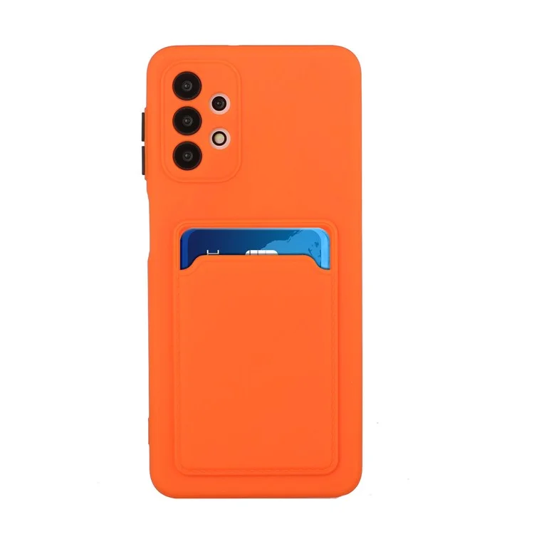 For Samsung Galaxy A52 4G/5G / A52s 5G Card Slot Flexible TPU Phone Case - Orange