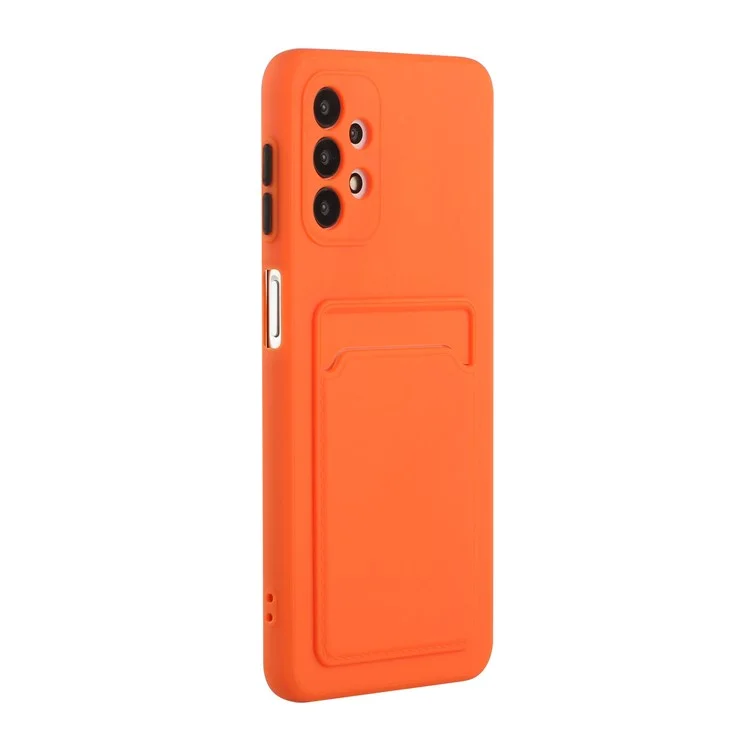 For Samsung Galaxy A52 4G/5G / A52s 5G Card Slot Flexible TPU Phone Case - Orange