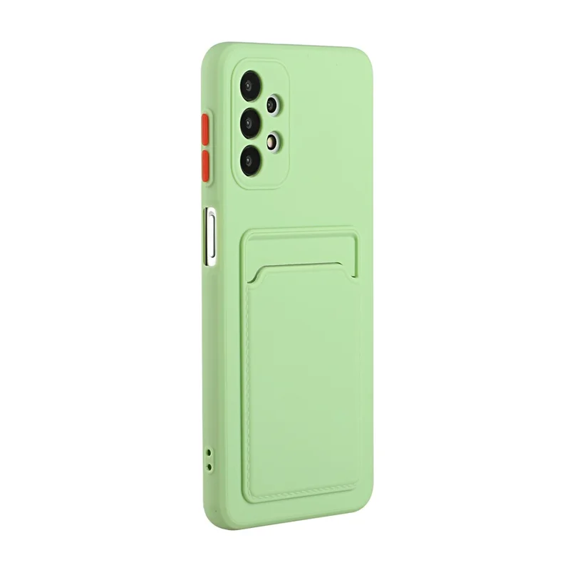 For Samsung Galaxy A52 4G/5G / A52s 5G Card Slot Flexible TPU Phone Case - Light Green
