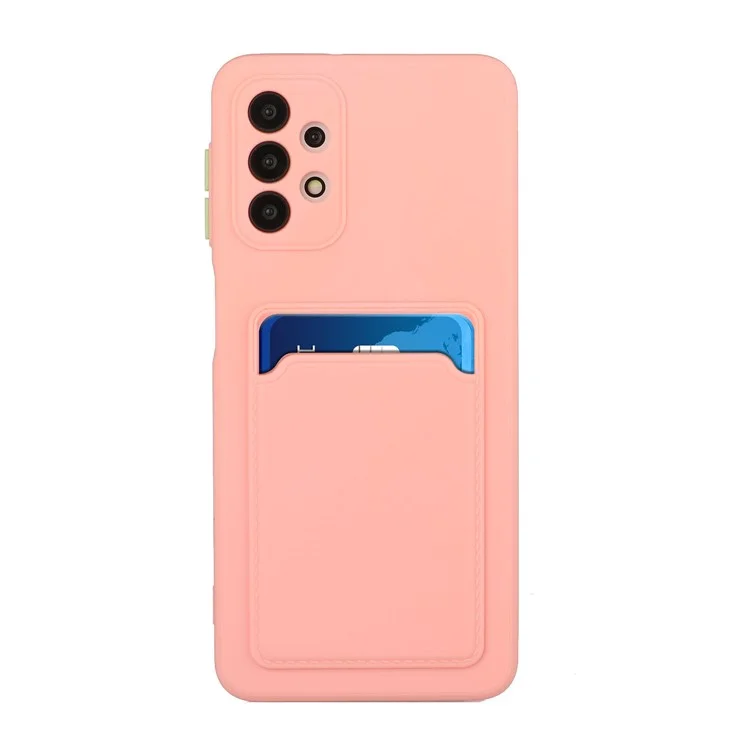Para Samsung Galaxy A52 4G/5G / A52s 5G Ranura para Tarjeta Funda de Teléfono Flexible de TPU - Rosa