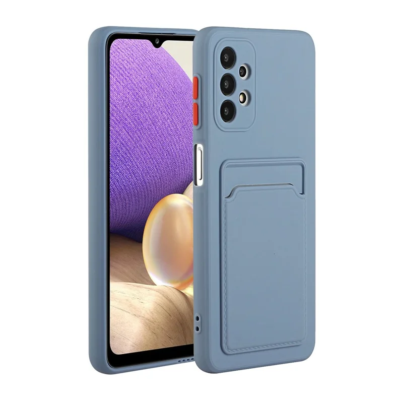 For Samsung Galaxy A52 4G/5G / A52s 5G Card Slot Flexible TPU Phone Case - Blue